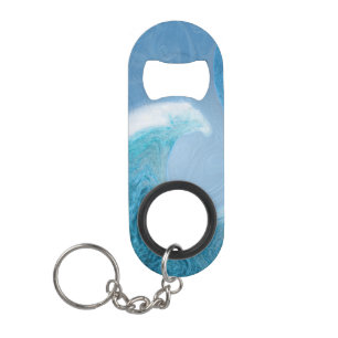 Porte-clé Décapsuleur Vague Bleue Artistique