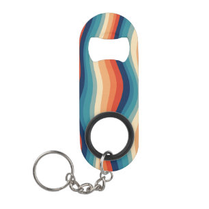Porte-clé Décapsuleur Vagues Rétro Colorées Vintage