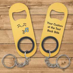 Porte-clé Décapsuleur Visage sifflant avec yeux souriants