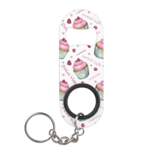 Porte-clé Décapsuleur Watercolor cupcakes