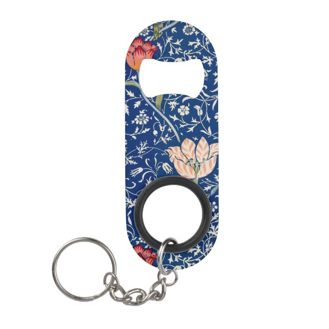 Porte-clé Décapsuleur William Morris Medway Floral bleu (Devant)