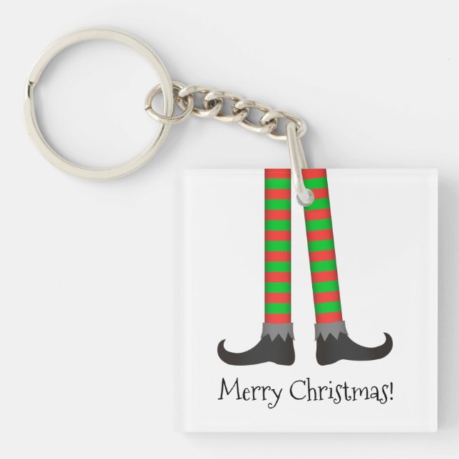 Porte - clé des jambes d'elfes de Noël - Costume r (Devant)
