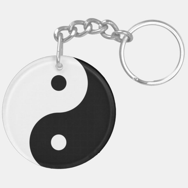 Porte - clé des symboles 2-Sided de Yin Yang de (Dos gauche)