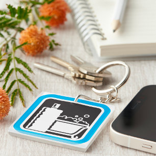 Porte - clé d'icône de bain de bulles