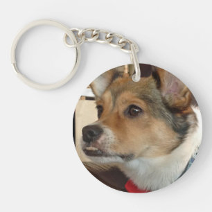Porte - clé double face de chien mignon