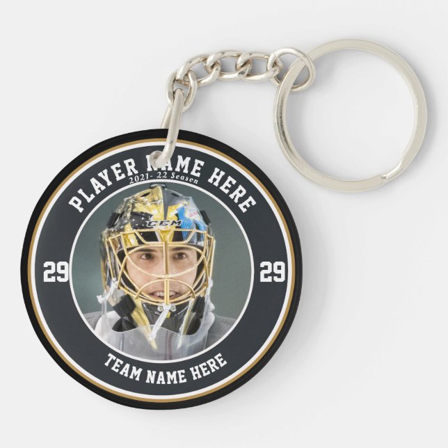 Porte - clé du bouton des équipes de hockey sur gl (Dos)
