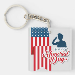 Porte - clé du jour commémoratif - Drapeau patriot
