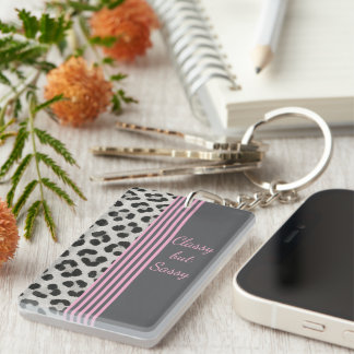 Porte - clé Empreinte de léopard classique mais si