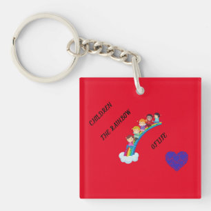porte - clé "Enfants les arcs-en-ciel de la vie".