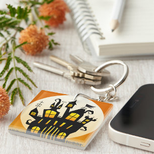 Porte - clé Haunted Maison Et Lune