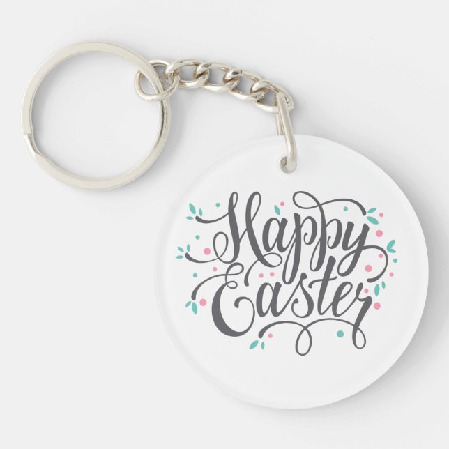 Porte - clé heureux lunatique de la calligraphie | (Devant)