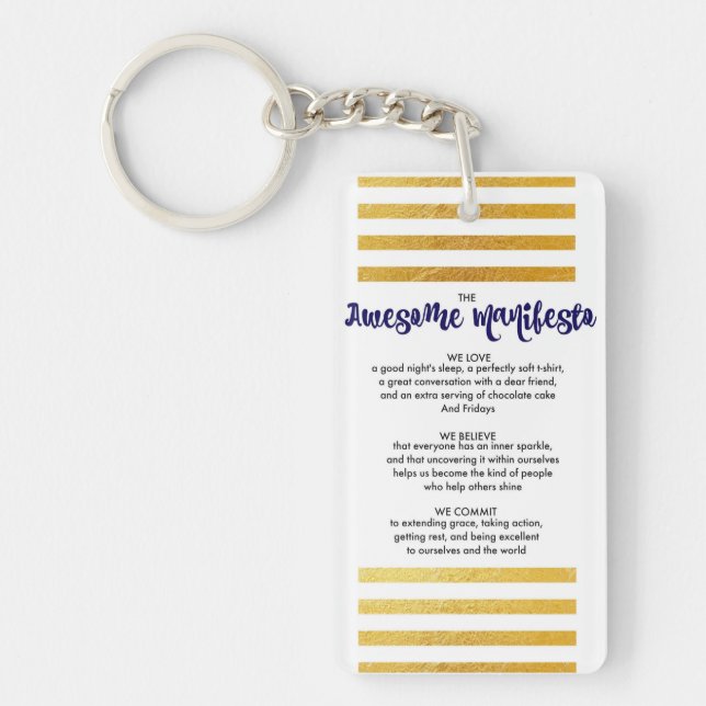 Porte - clé impressionnant de manifeste de Sorta (Devant)