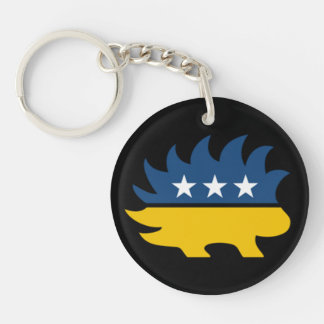 Porte - clé libertaire de logo de porc-épic de