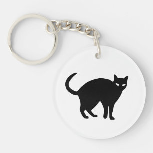 Porte - clé mignon de Halloween de chat noir