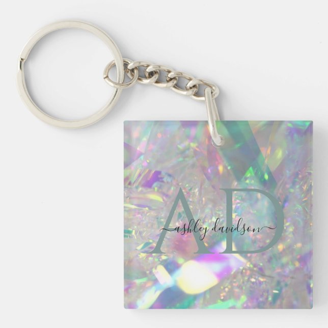 Porte - clé moderne Iridescente Angel Tinsel (Devant)