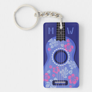 Porte - clé monogramme personnalisé Ukulele