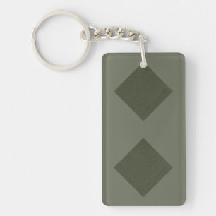 Porte - clé Motif double diamant Moss Green person
