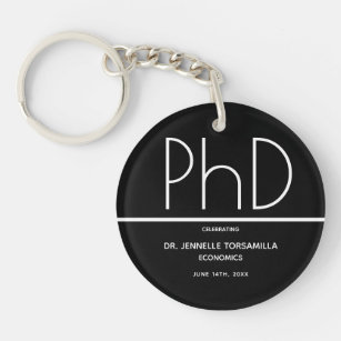 Porte - clé noir de la partie de doctorat