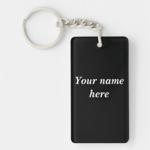 Porte - clé noir personnalisé - Cadeau de nom pers