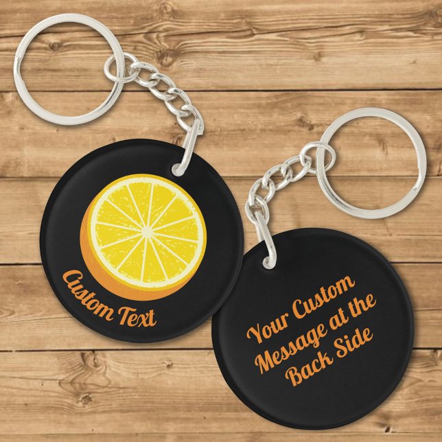 Porte - clé orange à moitié (Créateur téléchargé)