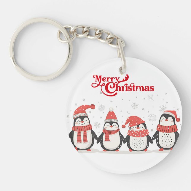 Porte - clé Penguin de Noël (Devant)