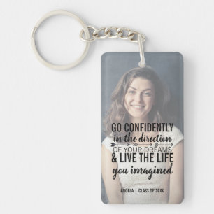 Porte - clé personnalisé de citation de photo