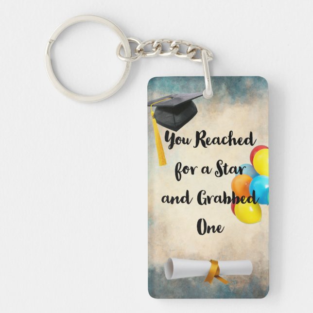 porte - clé personnalisé de graduation (Devant)
