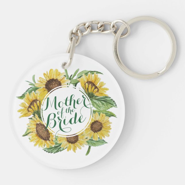 Porte - clé personnalisé de mariage de guirlande (Dos)