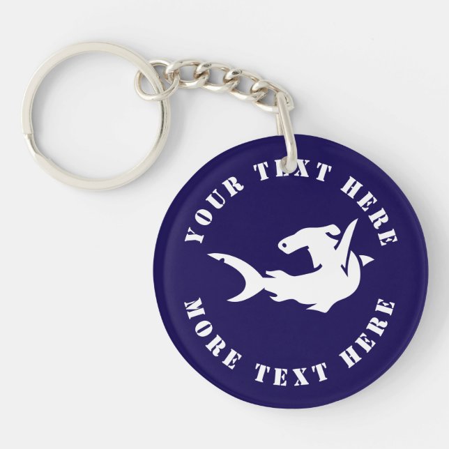 Porte - clé personnalisé de requin marteau (Devant)