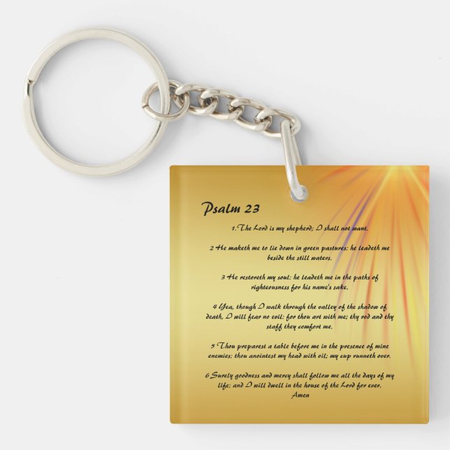 Porte - clé personnalisé Psalm 23 (Devant)