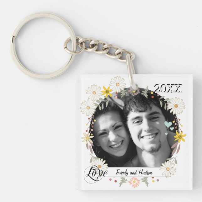 Porte - clé photo personnalisé (Devant)