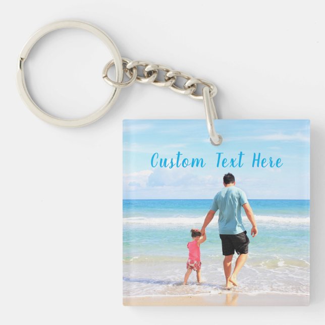 Porte - clé photo personnalisé - Votre conception  (Devant)