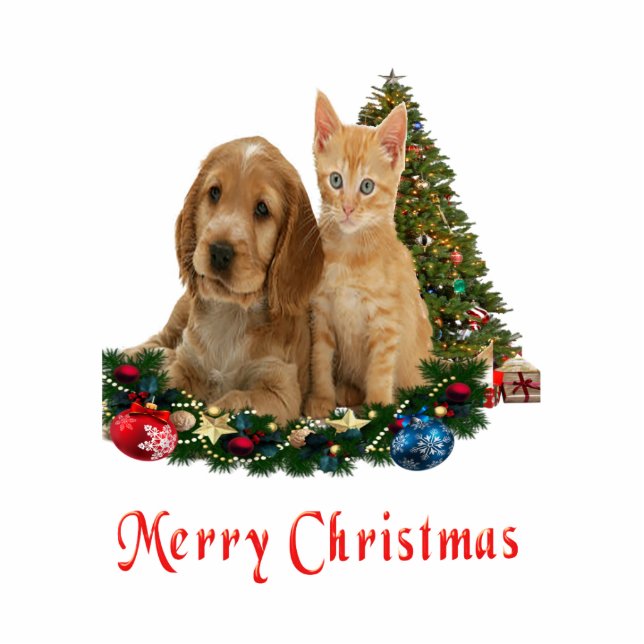 Porte-clé Photo Sculpture Animaux de Noël (Devant)