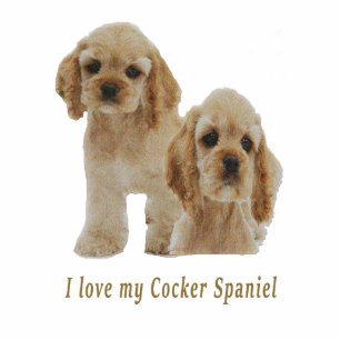 Porte-clé Photo Sculpture Cocker spaniel puppies