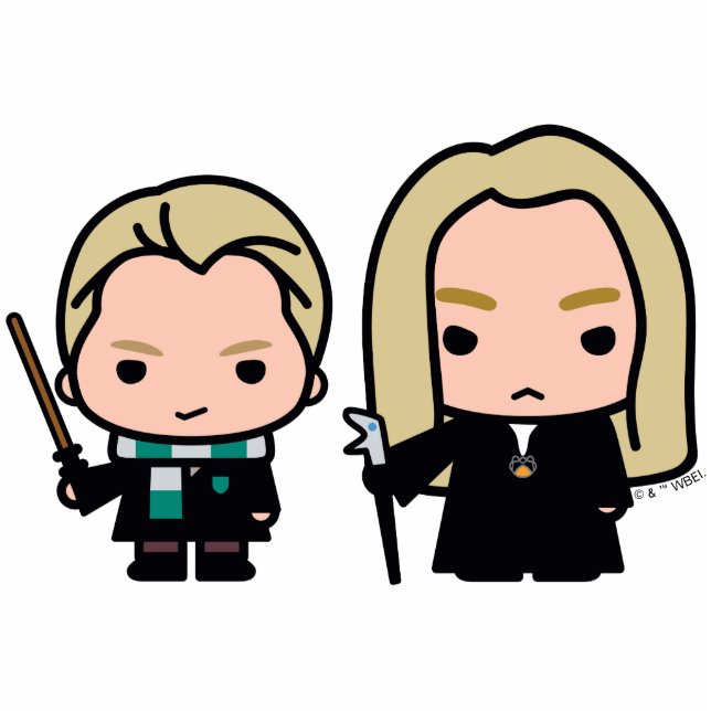 Porte-clé Photo Sculpture Draco et Lucius Malfoy personnage art (Devant)