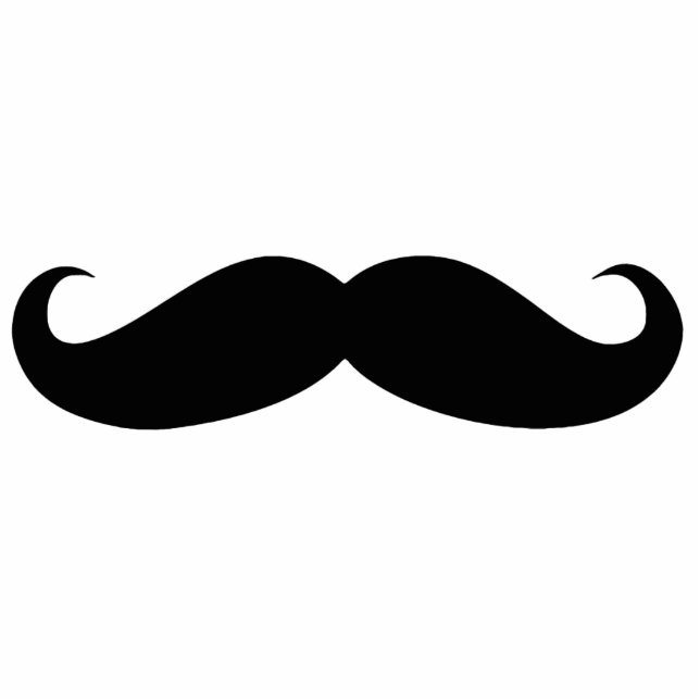 Porte-clé Photo Sculpture Moustache coupé déguisement, drôle de moustache (Devant)