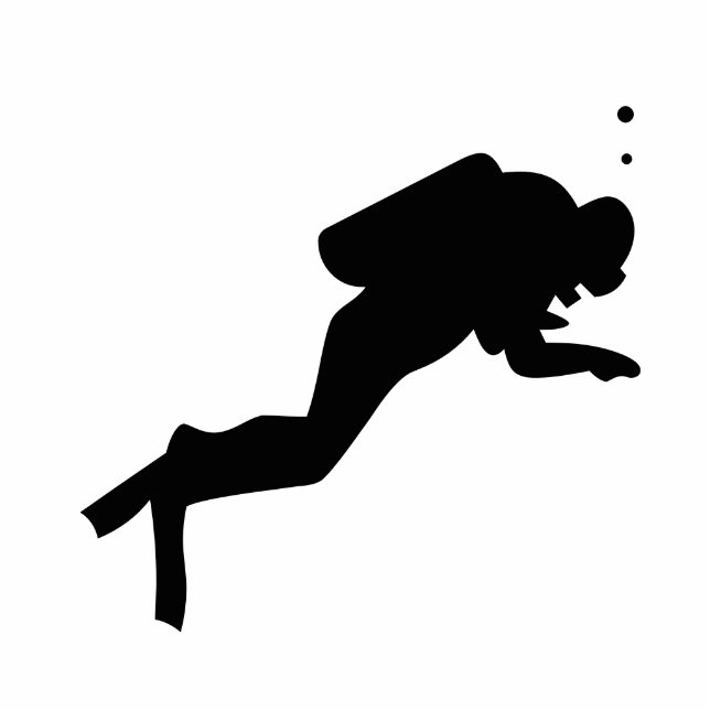 Porte-clé Photo Sculpture Plongeur (Devant)