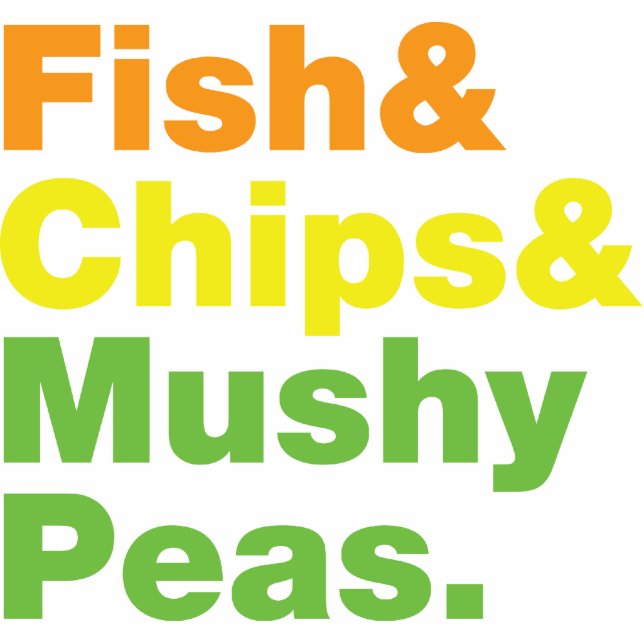 Porte-clé Photo Sculpture Poissons & Chips & Pois Musqués. (Devant)