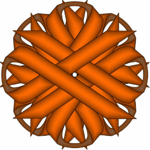 Porte-clé Photo Sculpture Ruban aux fleurs orange par Kenneth Yoncich
