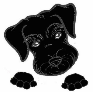 Porte-clé Photo Sculpture schnauzer miniature noir peeeer