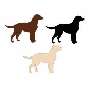Porte-clé Photo Sculpture silhouettes de couleur de labrador retriever
