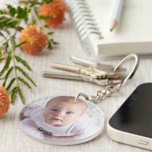 Porte - clé photo Son personnalisé, nom personnali