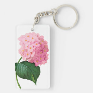 Porte - clé rectangle Redoute Rose Hydrangea