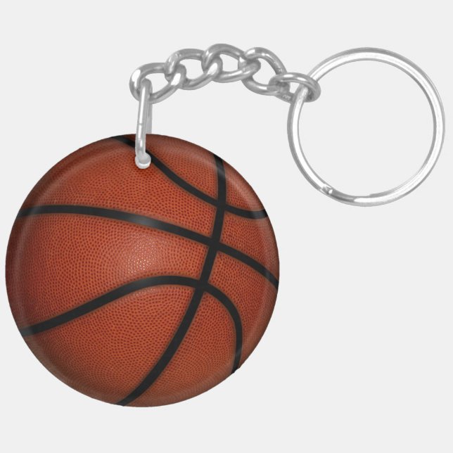 Porte - clé rond double face de basket-ball (Dos gauche)