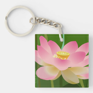 Porte - clé rose Lotus