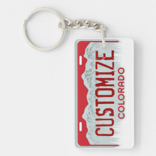 Porte - clé rouge de plat de permis