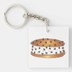 Porte - clé sandwich à la crème glacée au chocolat
