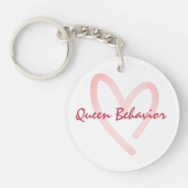 Porte - clé tendance Queen Behavior (Devant)