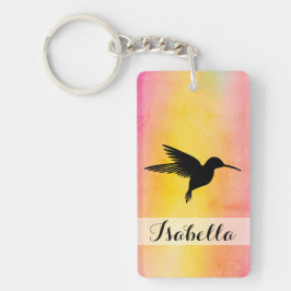 Porte - clé texturisé pour aquarelle de Colibri de