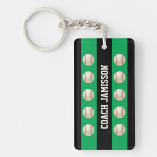 Porte - clé, vert et noir, pour l'entraîneur de